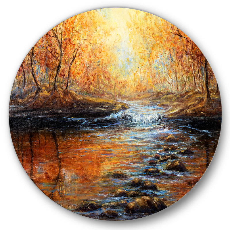 «Morning Light in the Autumn Forest», reproduction d'art, H 11 po x l 11 po x p 1 po