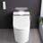 Smart Toilet With Night , Self-Cleaning Nozzle, Heated Seat, Foot Sensor, Remote Control, Led Display Control Bidet ,