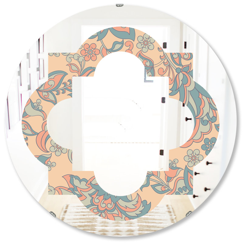 Miroir mural indien sans cadre Indian Batik II, H 31,5 po x l po