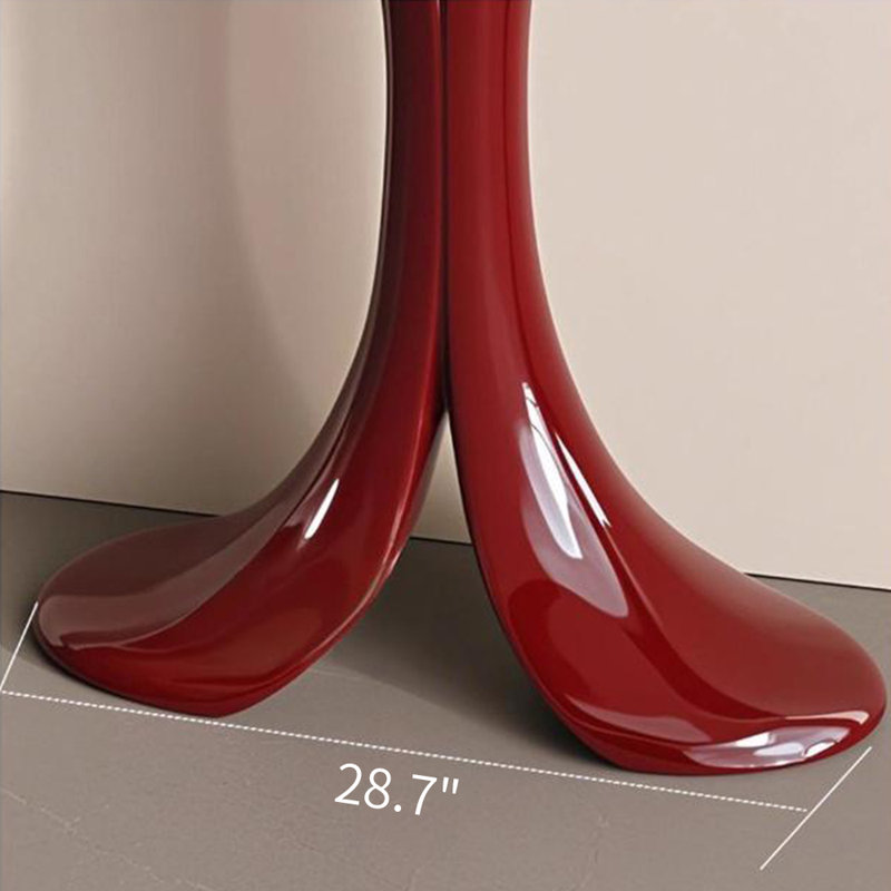 Modern simple console table., 33.4" H x 59" W x 11.8" D, Red
