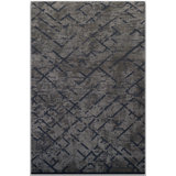 Geometric Flatweave Cotton Dark Gray Rug