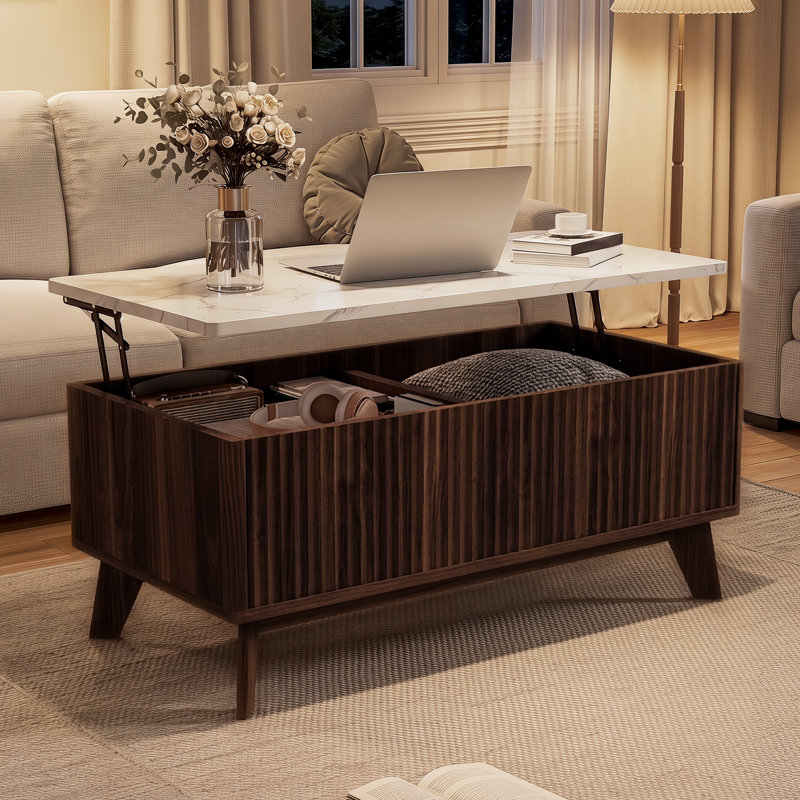 Coffee Table with Storage, Brown