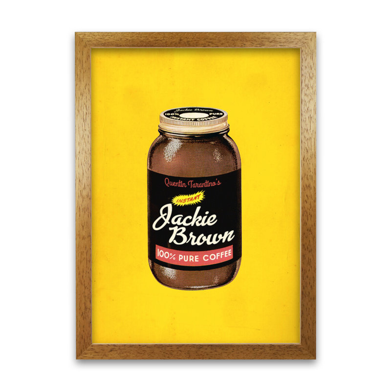 Jackie Brown by David Redon - Print, Honey Oak, 59.4 cm H x 42 cm W x 5 cm D
