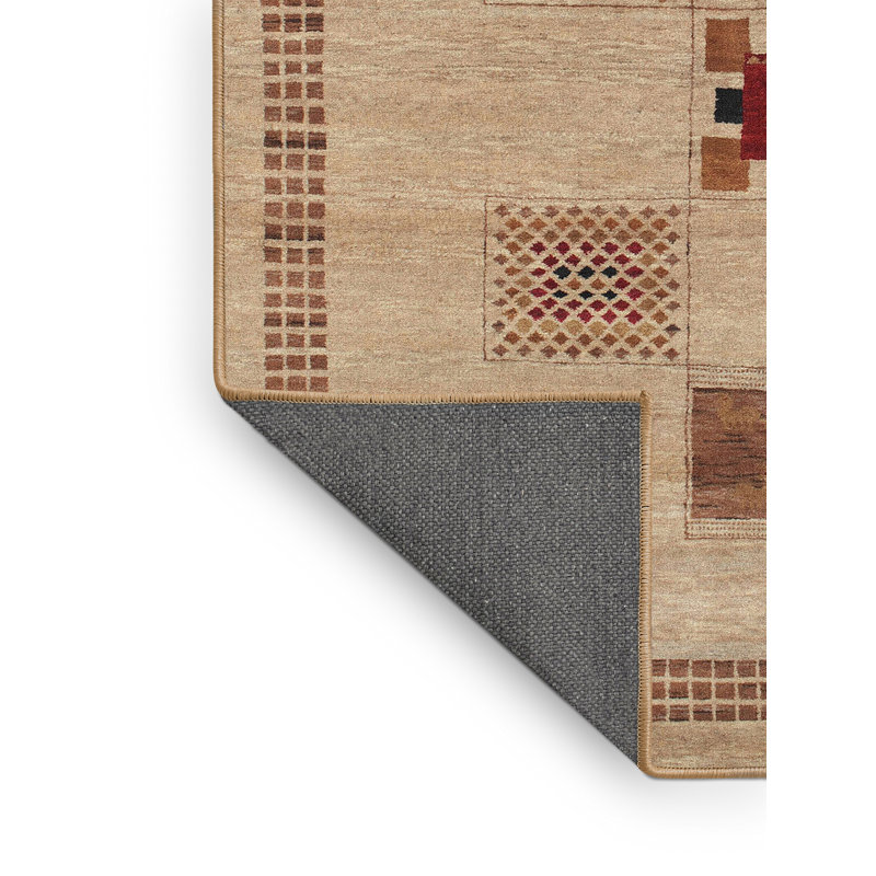 Tapis beige/brun contemporain, Rectangle 5 pi x 7 pi