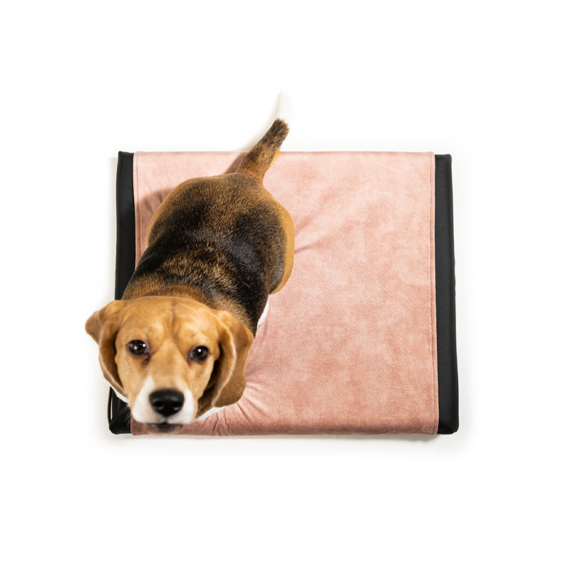 Orthopedic Polyester Pet Bed, 8cm H x 90cm W x 110cm D, Pink