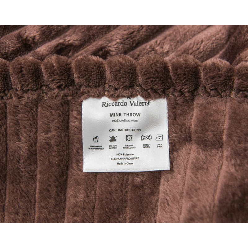 Bubble Throw Blanket Soft Cloudy Polyester Warm and Cozy Elegant Textured Sofa or Bed Blanket, W150 x L200cm, Chocolate