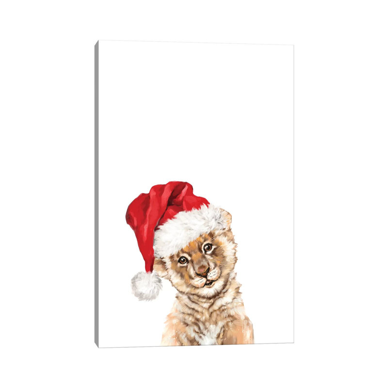 Christmas Baby Lion 1 Piece Wrapped Canvas Wall Art, 101.6 cm H x 66.04 cm W x 3.175 cm D