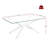 39.37-Inch Rectangular Clear Tempered Glass Coffee Table