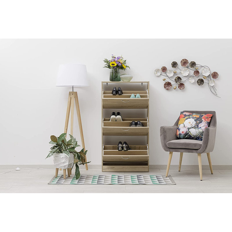 12 Pair Shoe Rack, Natural