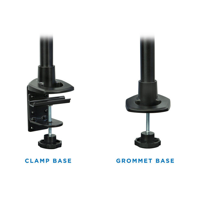 Mount-It Full Motion Adjustable Single Computer Monitor Desk Clamp Mount Up to 32" | Black