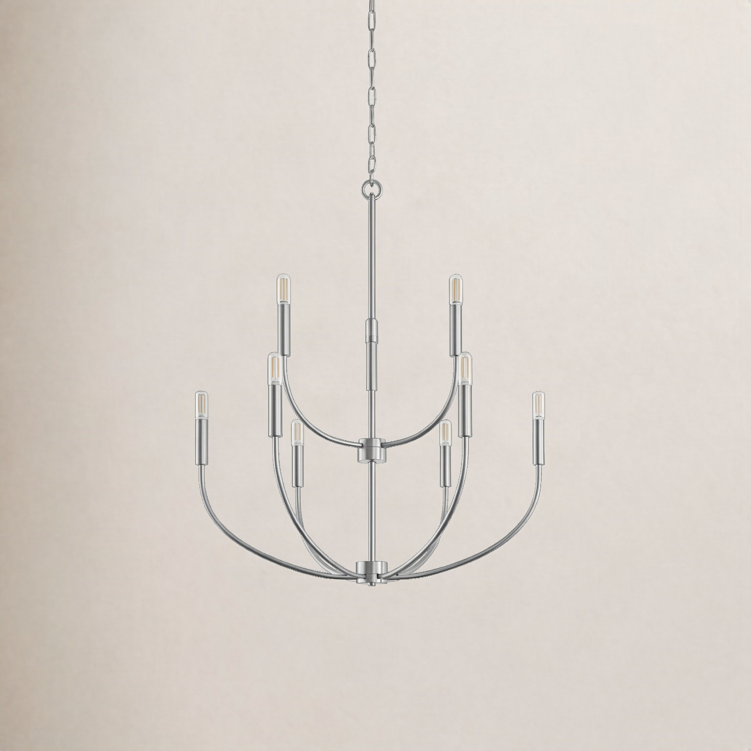 Kendrey 9-Light Chandelier, Brushed Nickel