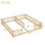 Double  Floor Bed with Fence-303145594