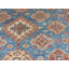 Tapis bleu en laine noué à la main de conception unique 9 pi x 12 pi 6 po Fonville
