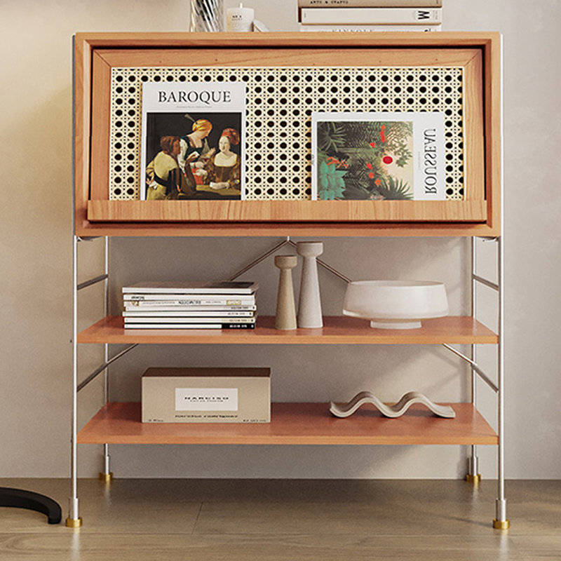 Modern Cherry Solid Wood Accent Cabinet, Cherry