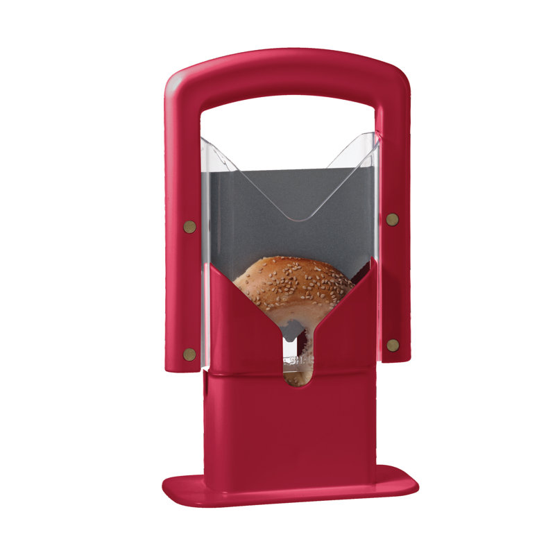 Hoan The Original Bagel Guillotine Universal Slicer, Red