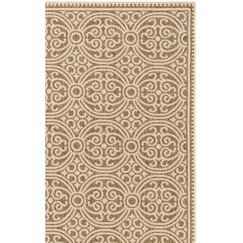 Tapis d'intérieur / extérieur à motif géométrique Frankee Performance, Rectangle 9 pi x 12 pi