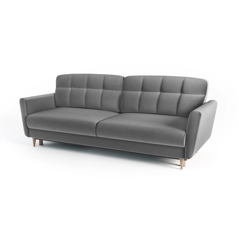 Dax 3 Seater Sofa Bed, Gray Velvet