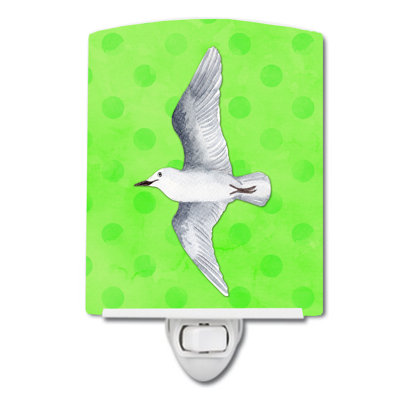 Sea Gull Polka Dots Ceramic Night Light