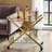 Pagan Bar Cart Metal and Glass Glam Design with Sleek Modern Style and Rolling Wheels for Versatile Entertaining-1978043263