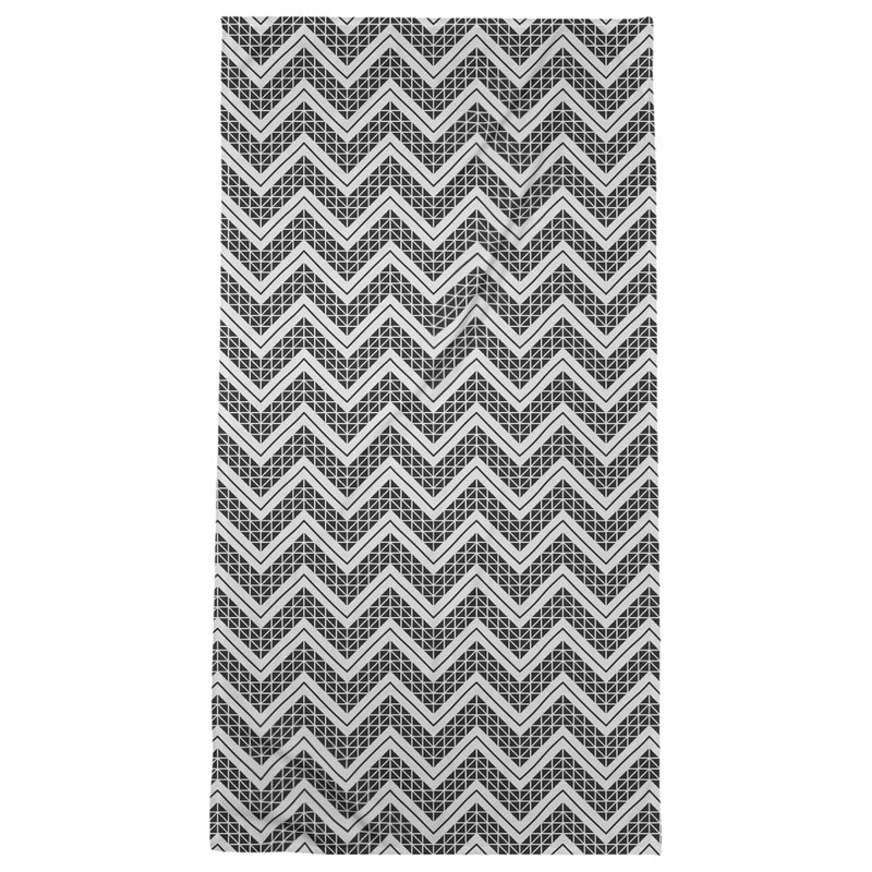 Stephenie Bath Towel, Black/Gray