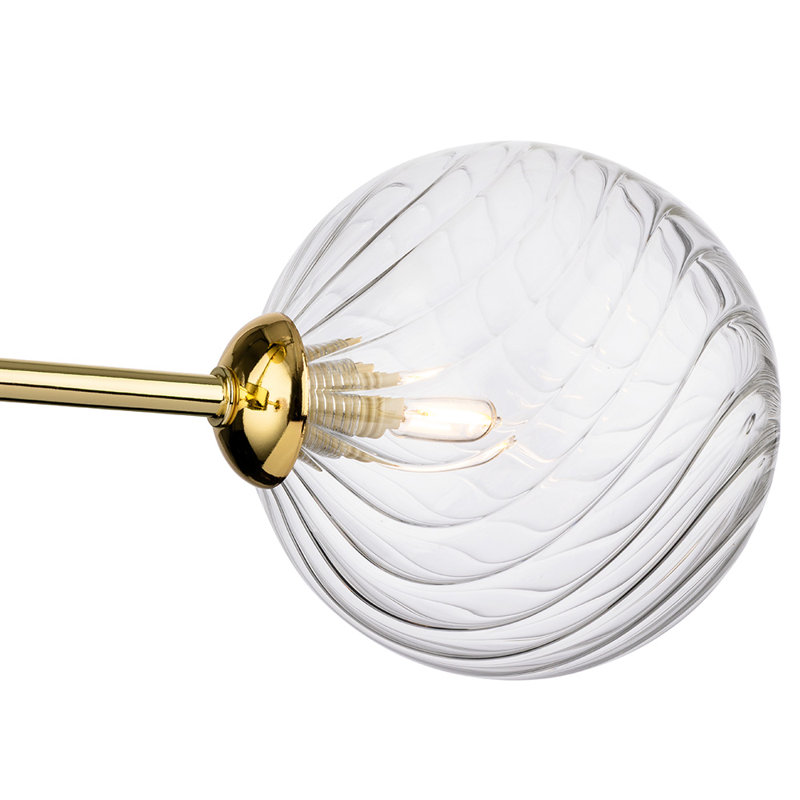 Glass Flush Mount, Brass