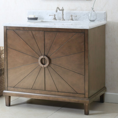 37'' Single Bathroom Vanity with Stone Top
