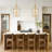 Classical / Traditional 8 - Light Clear Glass Lantern Style Cylinder Pendant-542516326