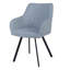 Eubanks Luxury Fabric Upholstered Dining Chair with Chrome Metal Legs - Modern Home-1430270368-1430270383