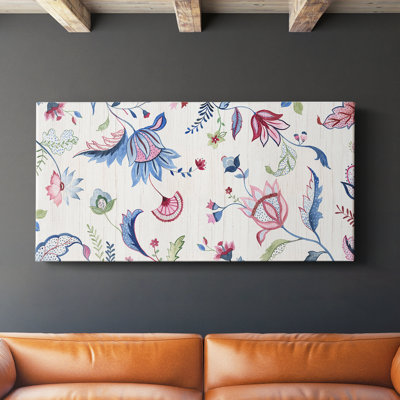 Jacobean Floral- Gallery Wrapped Canvas -Ready to Hang