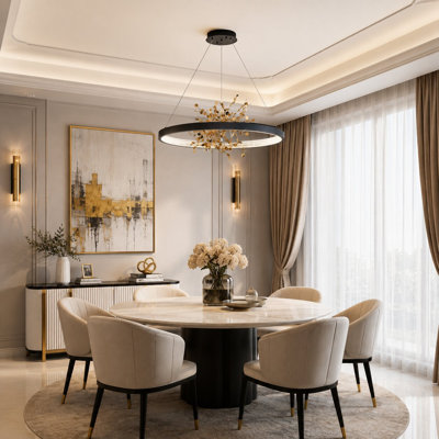 Ayreonna - Modern LED Round Confetti Chandelier