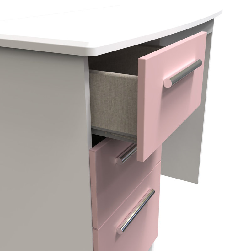 Borgeson Dressing Table, Kobe Pink/White