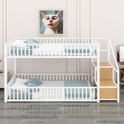 Bunk Bed with Built-in Storage Ladder