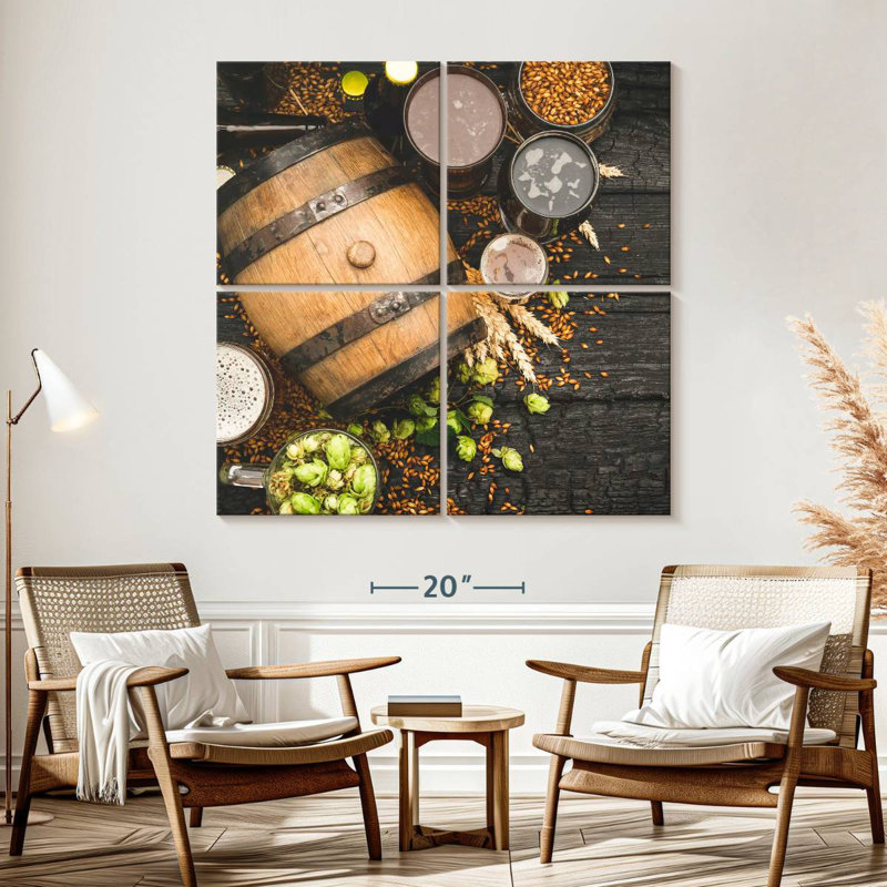 Yarlin Beer Brewing Ingredients, 57" H x 57" W