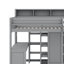 Lit mezzanine simple avec tablettes et garde-robe-1270372112