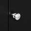 Armoire de rangement de salle de bain noire avec tablette réglable et grand tiroir intérieur