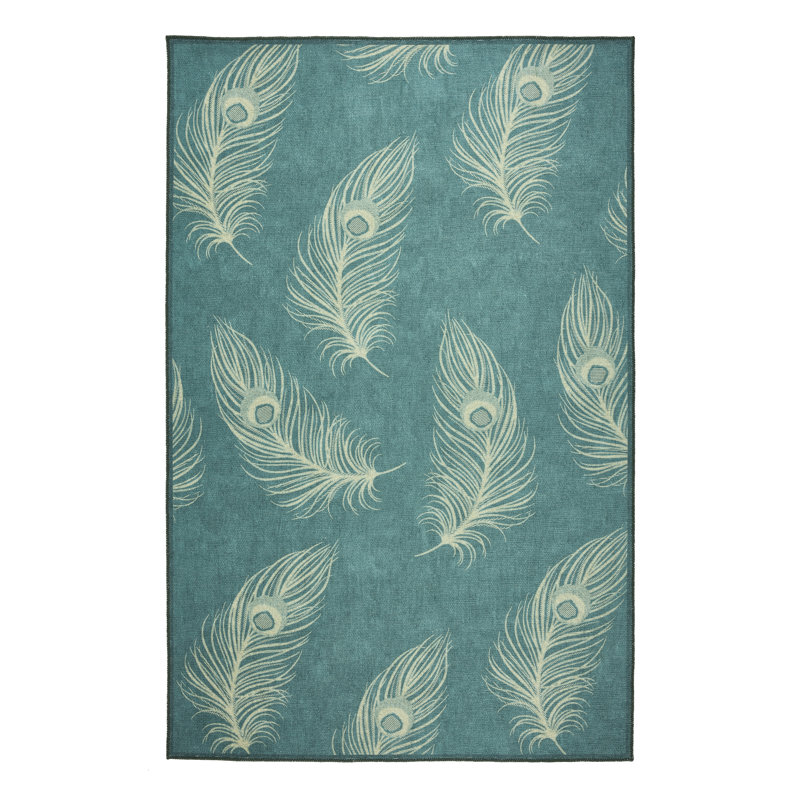 Geometric Digitally Printed 100% Polyester Area Rug, Rectangle 120 x 170 cm