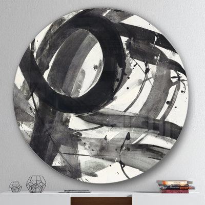 « minimaliste roller ii »-reproduction d’art sur cercle métallique