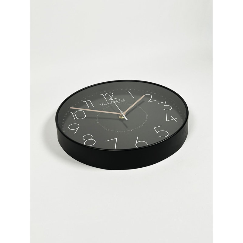 Angelysse Wall Clock, Black/Bronze