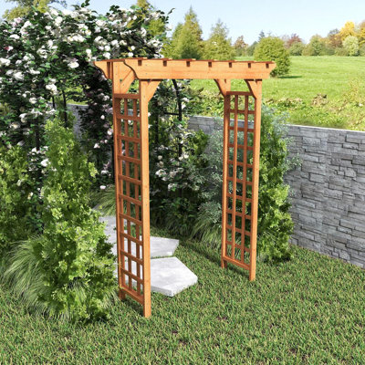 Sturdy Wooden Arbor – Multi-purpose Outdoor Decor For Weddings, Gardening & Christmas