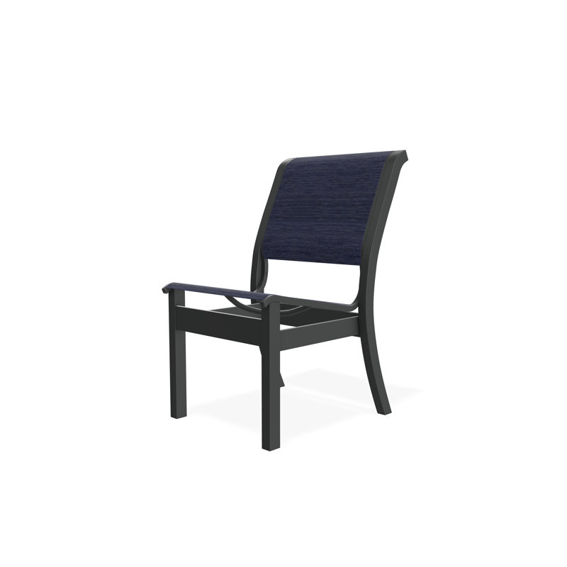 Leeward Outdoor Dining Chair, Graphite, Collect Indigo