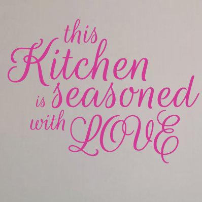 Adhésif décoratif Cette cuisine assaisonnée d'amour