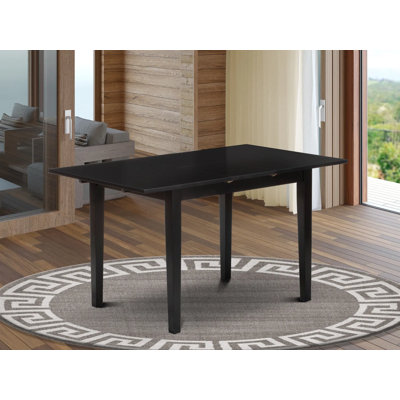 Norfolk Kitchen Table - a Rectangle Dining Table Top with Butterfly Leaf, Black