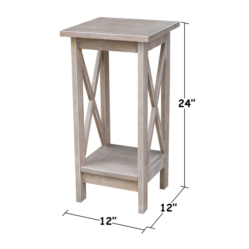 Support pour plante Eamon, H 24 po x L 12 po x P 12 po, Taupe-gris délavé