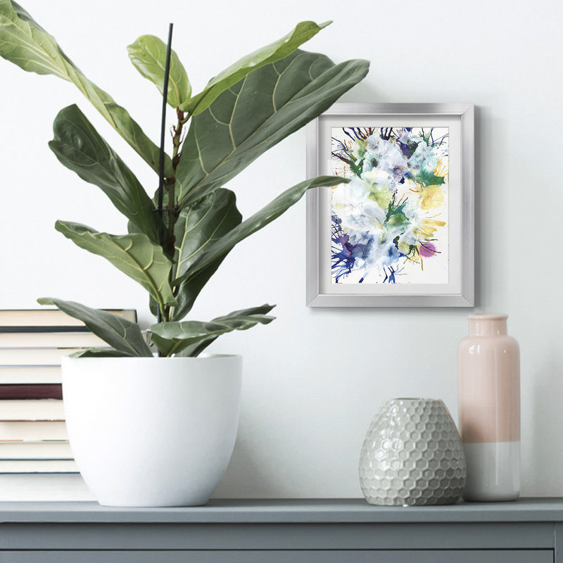 Like An Iris II -Framed Print, 28.5" H x 20.5" W, Silver