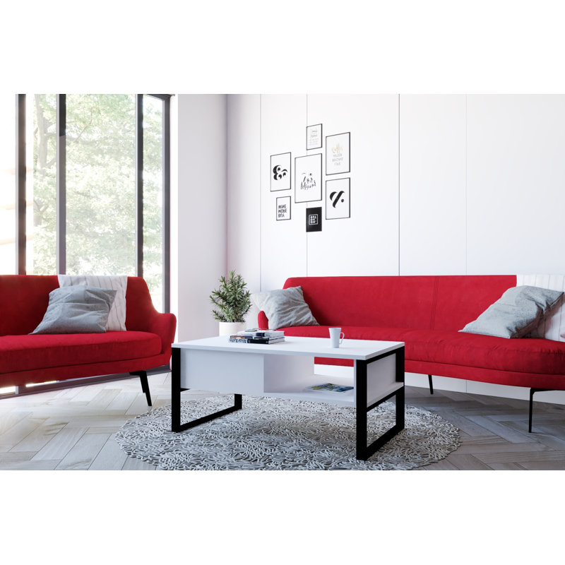 Table basse avec rangement de style traîneau
