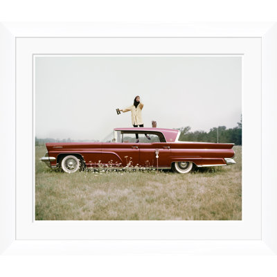 Vogue Magazine, "Model Standing on 1958 Continental Mark IV", John Rawlings, February 13, 2016