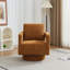 Fauteuil d'appoint pivotant revêtu de tissu bouclé-112730292