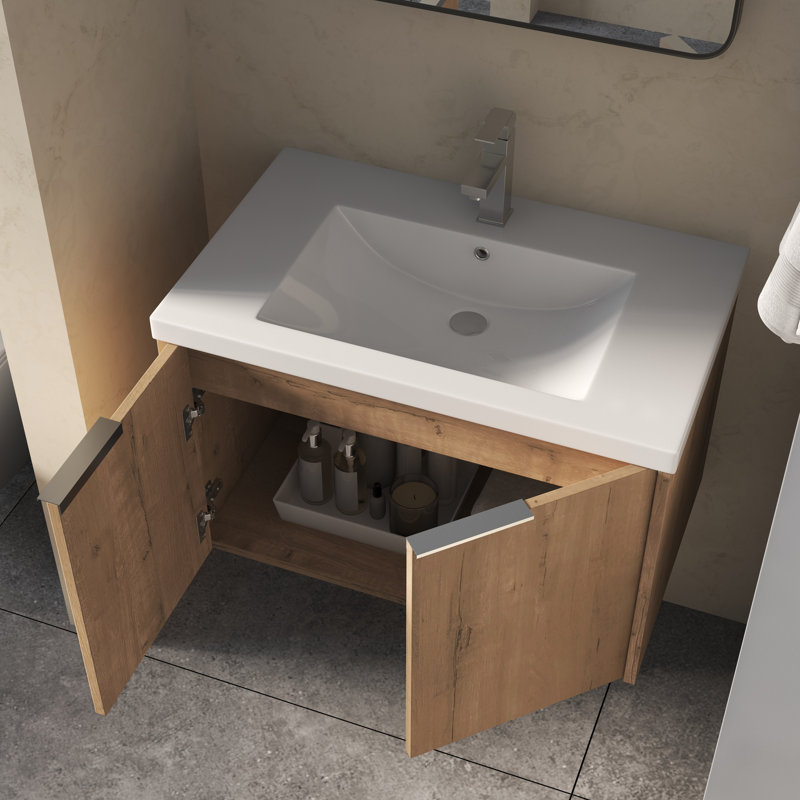 Ensemble de meuble-lavabo mural simple 30 po