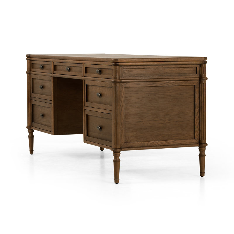 Toulouse Executive Desk, Toasted Oak