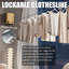 Corde à linge rétractable lente de 13,78 pi, corde à linge verrouillable en acier inoxydable pour l'intérieur, l'extérieur, le véhicule récréatif, le balcon, la salle de bain et la cour